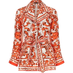 Orange Silk Blouse