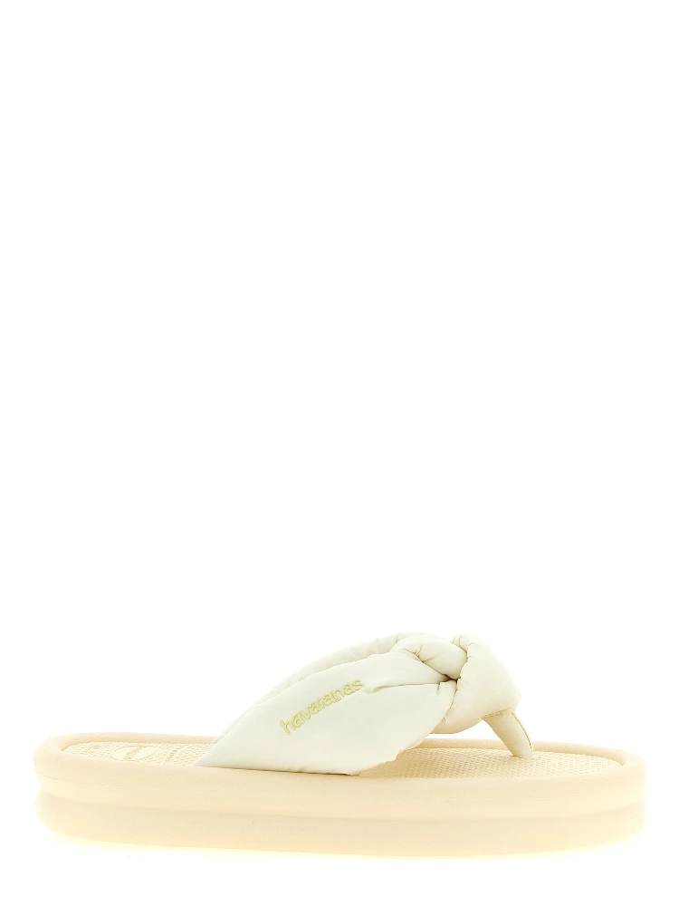 Beige Rubber Slides