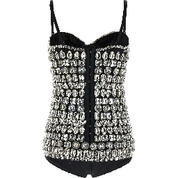 Silver Polyamide Bodysuit