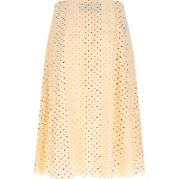 Multicolor Silk Midi Skirt