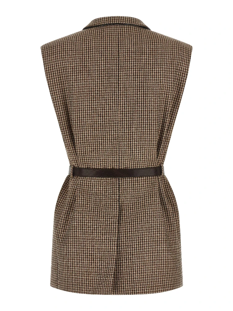 Beige Virgin Wool Sleeveless Jacket alternative