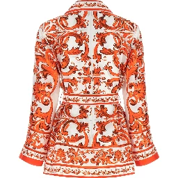Orange Silk Blouse