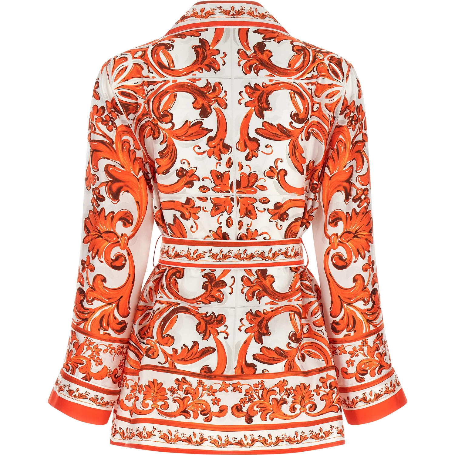 Orange Silk Blouse