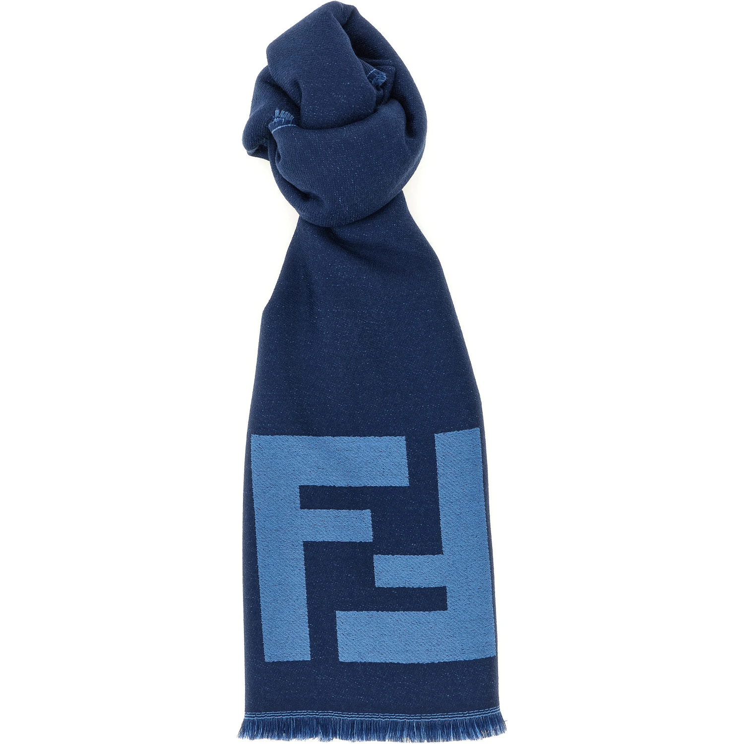 Blue Virgin Wool Scarf