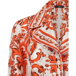 Orange Silk Blouse