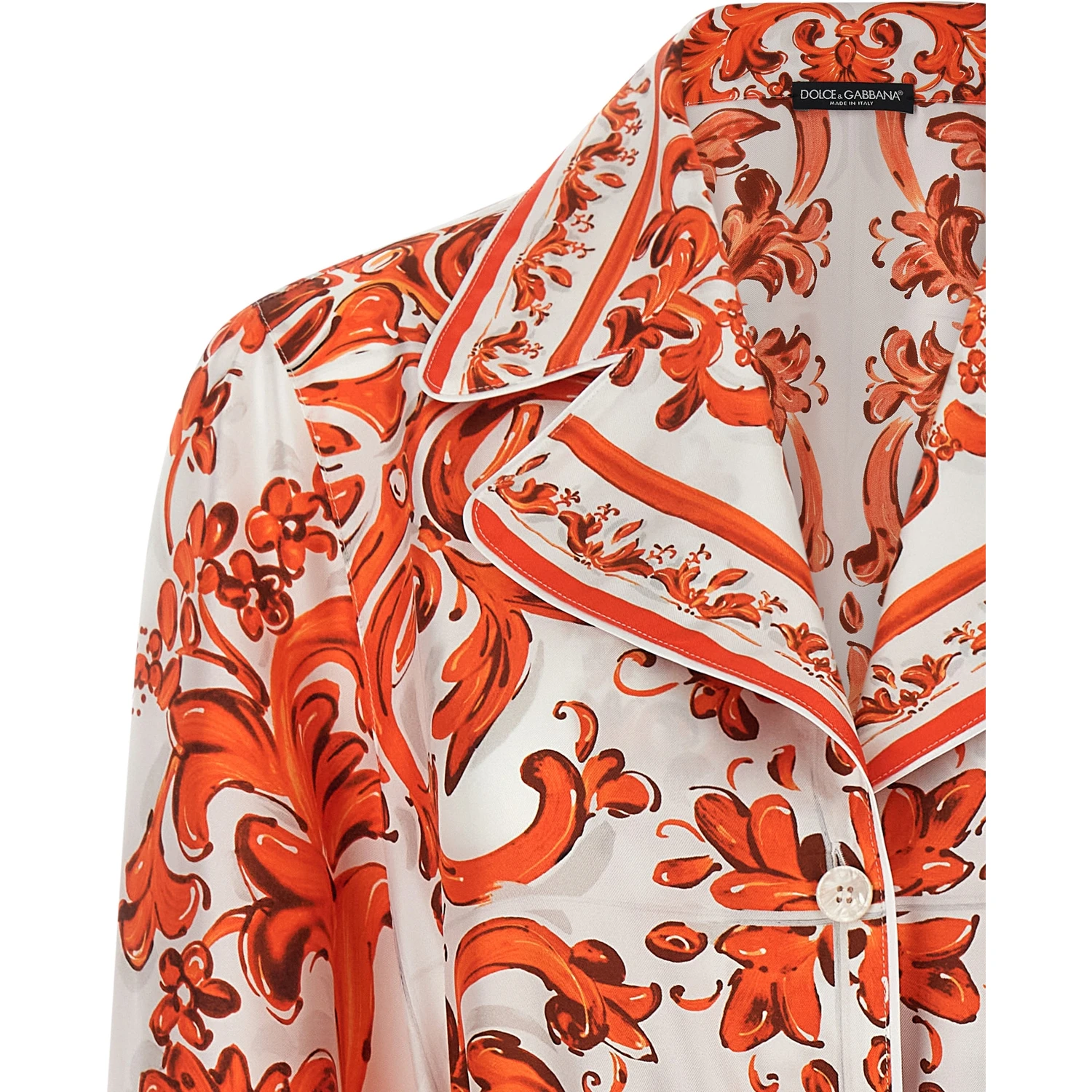 Orange Silk Blouse