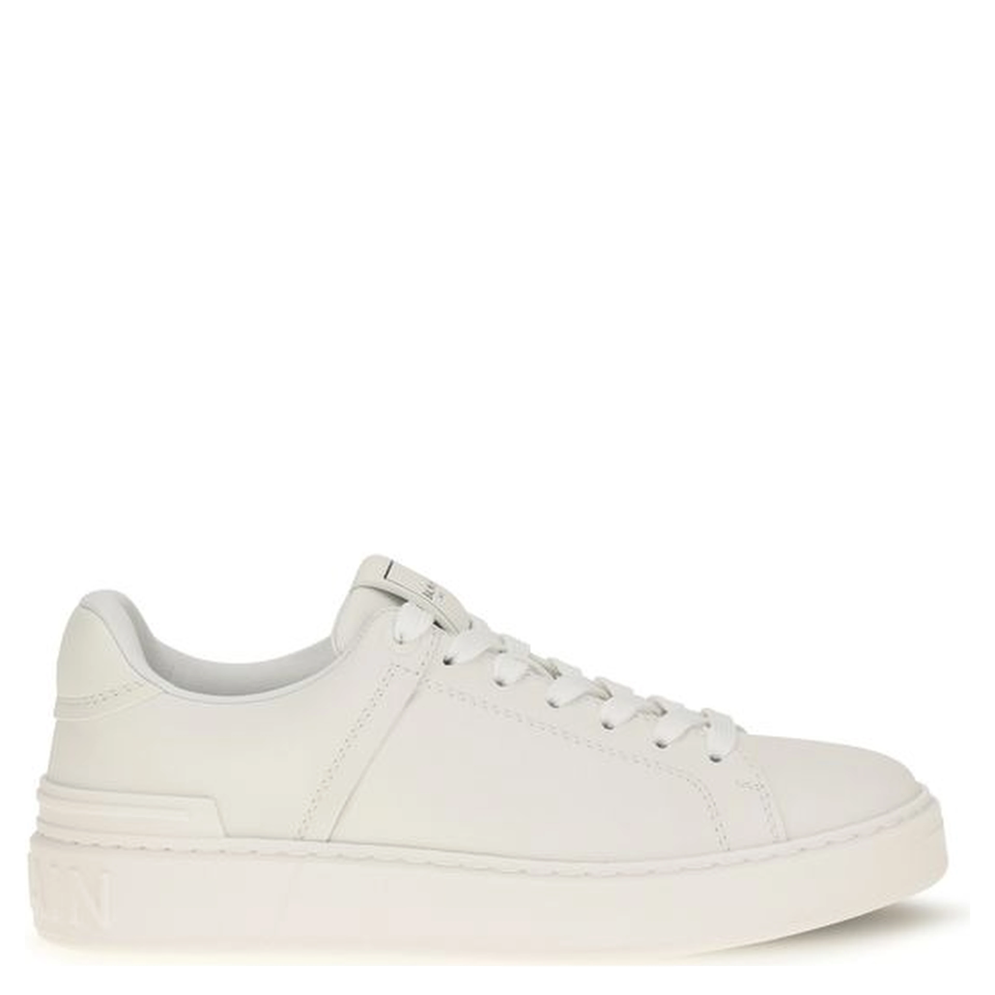 White Calf Leather Bos Taurus Athletic Sneakers