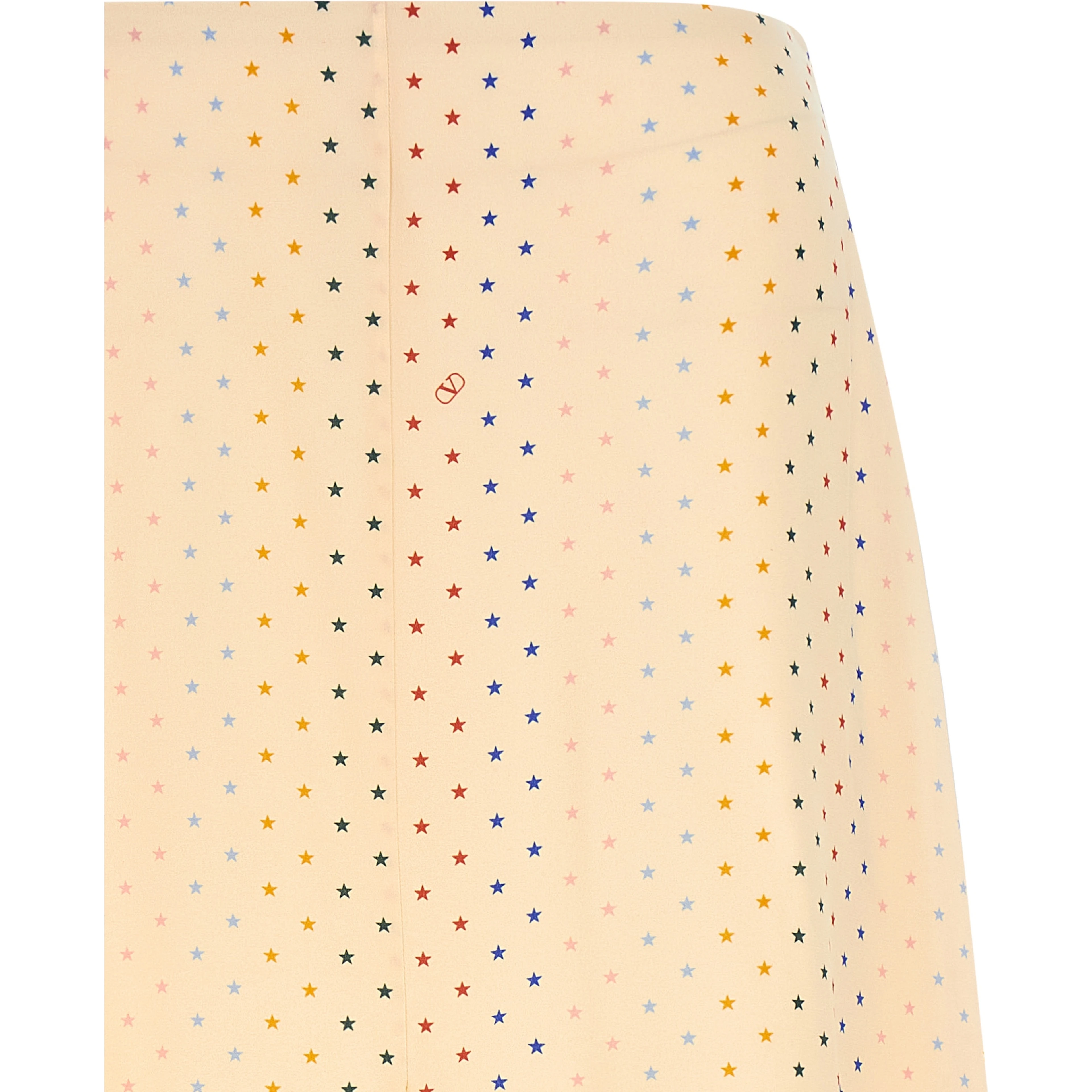 Multicolor Silk Midi Skirt