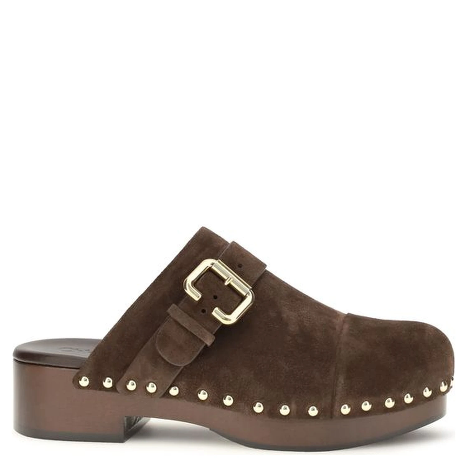 Brown Calf Leather Bos Taurus Clogs
