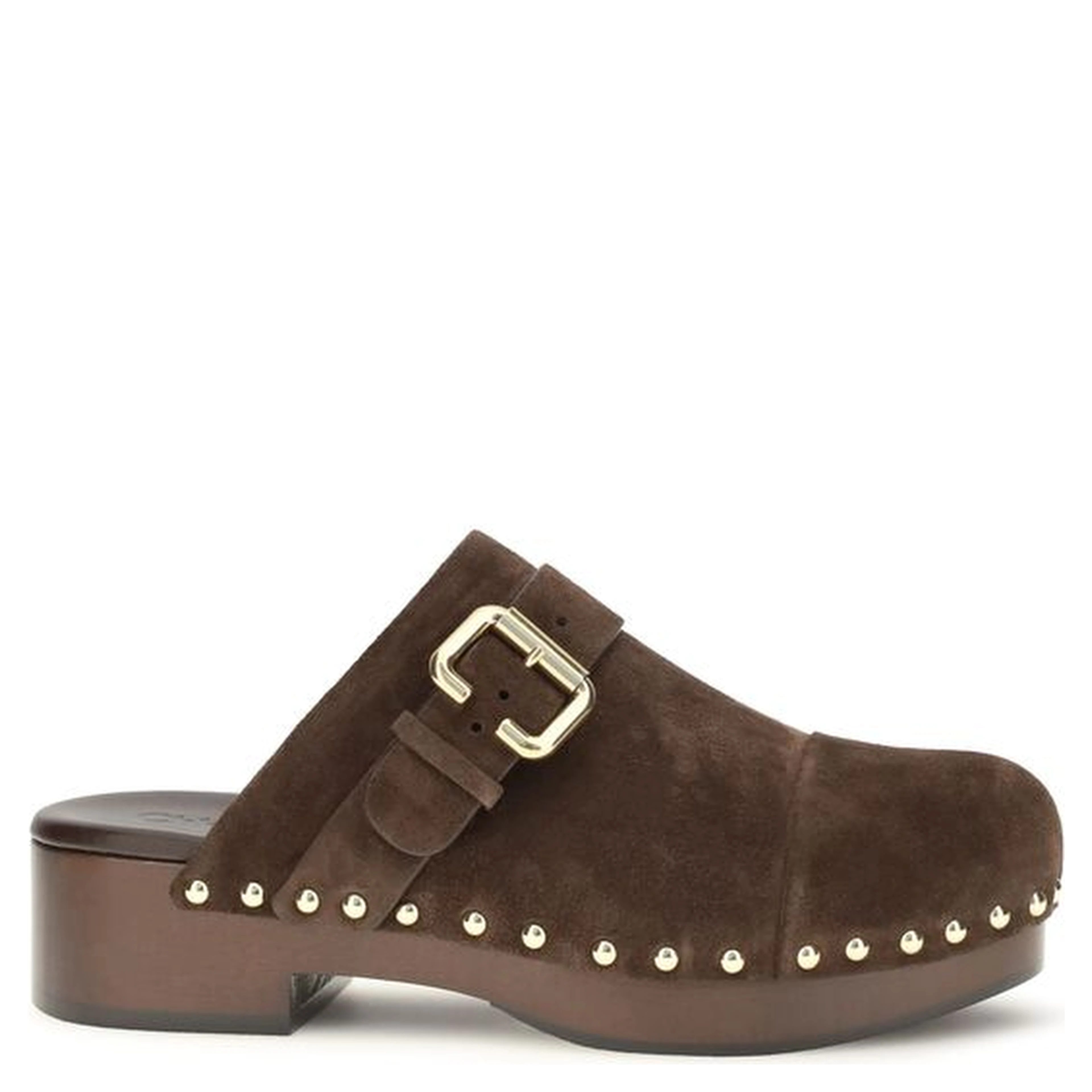 Brown Calf Leather Bos Taurus Clogs