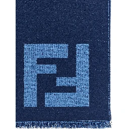 Blue Virgin Wool Scarf