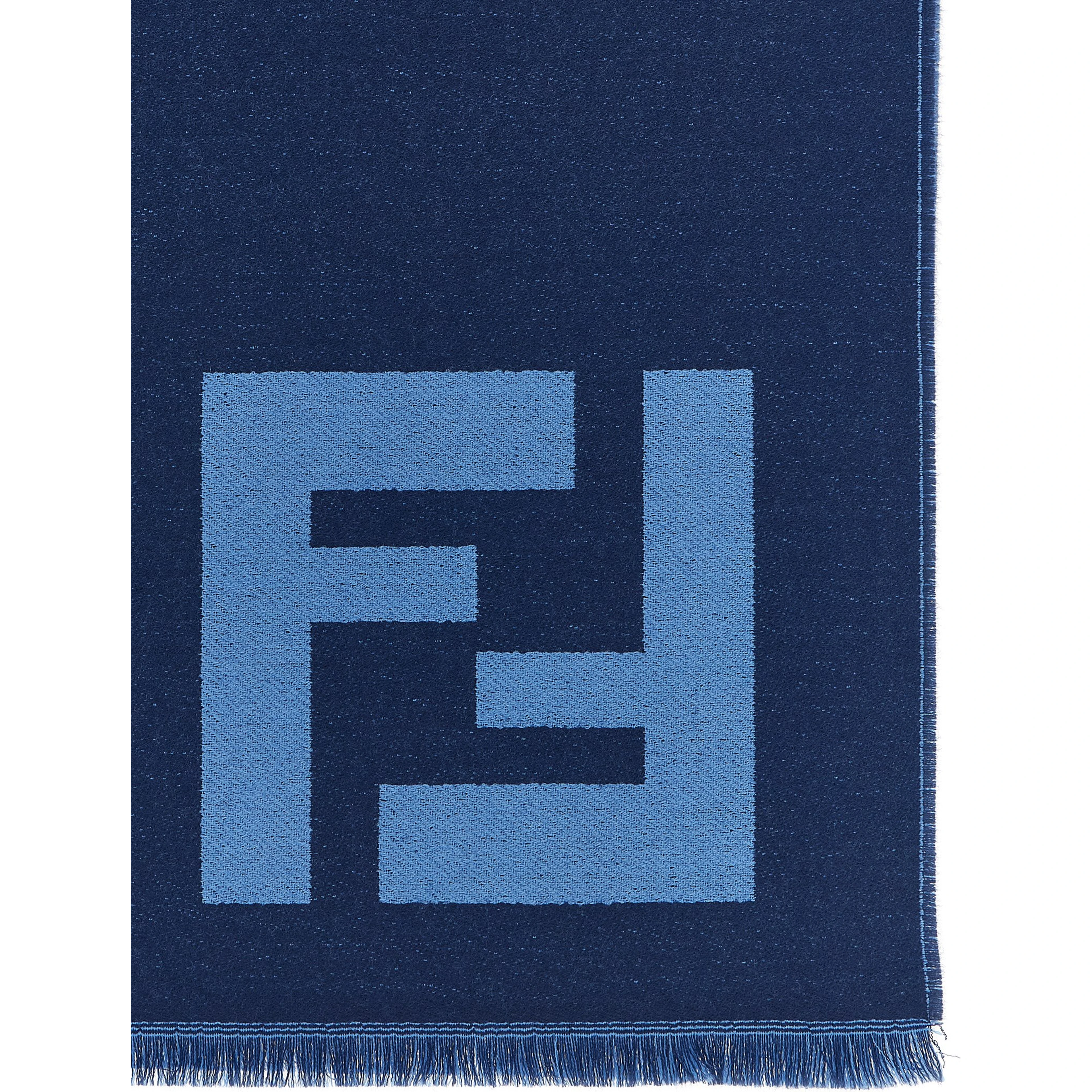 Blue Virgin Wool Scarf