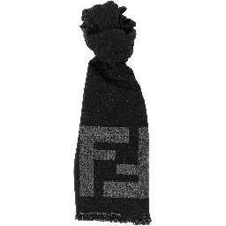 Black Virgin Wool Scarf