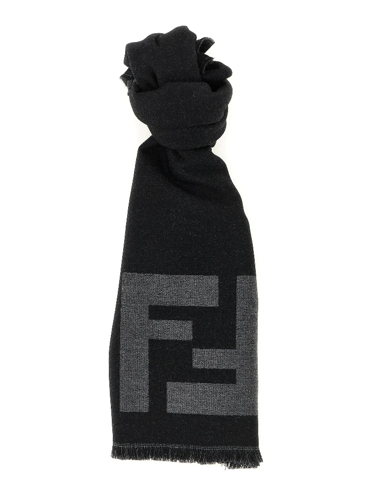 Black Virgin Wool Scarf