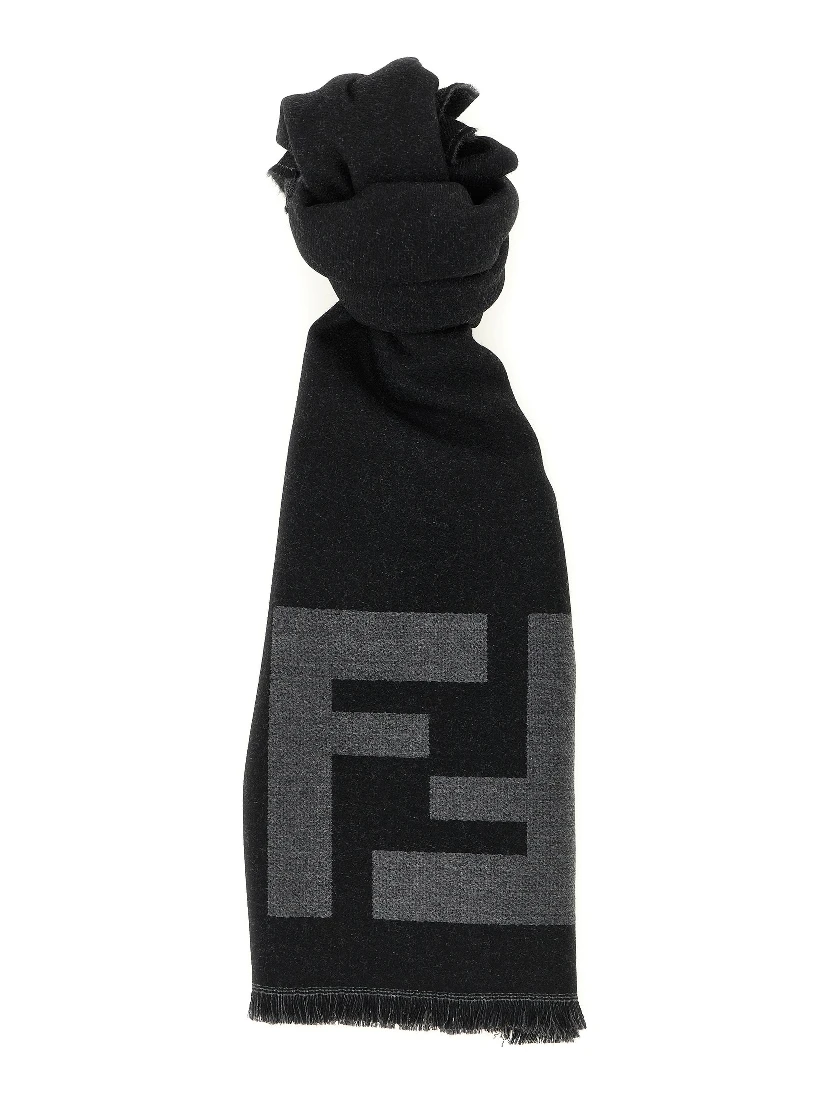 Black Virgin Wool Scarf
