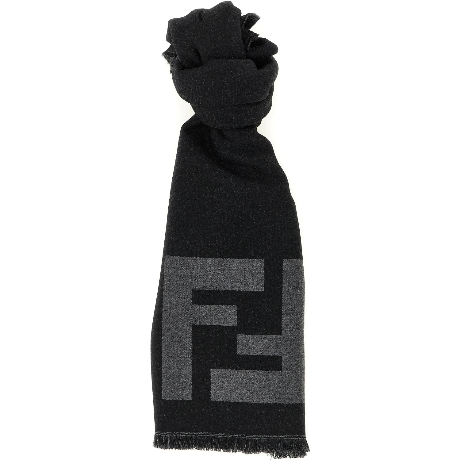 Black Virgin Wool Scarf