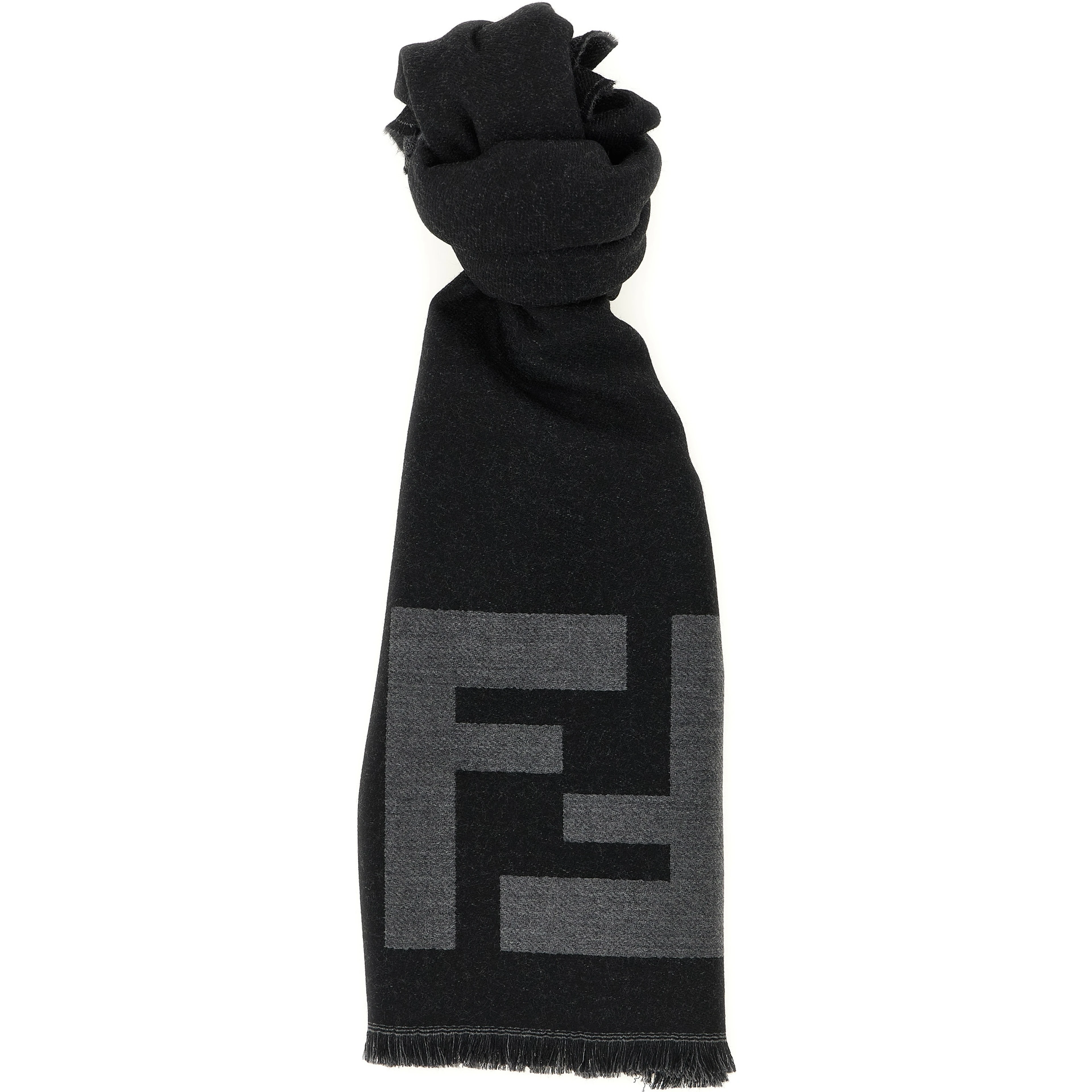 Black Virgin Wool Scarf