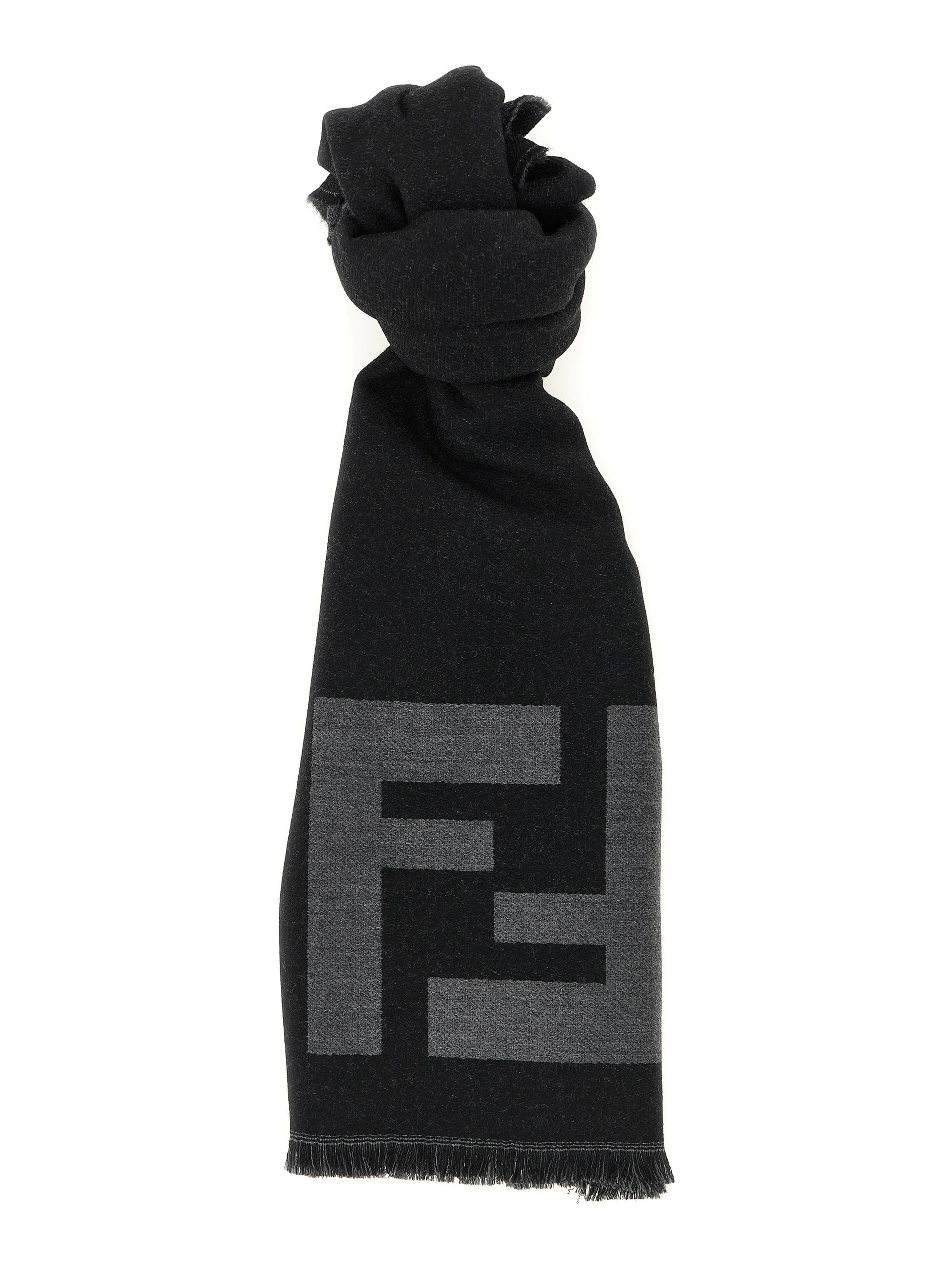 Black Virgin Wool Scarf