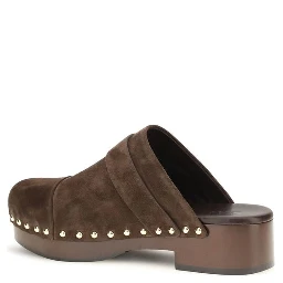 Brown Calf Leather Bos Taurus Clogs
