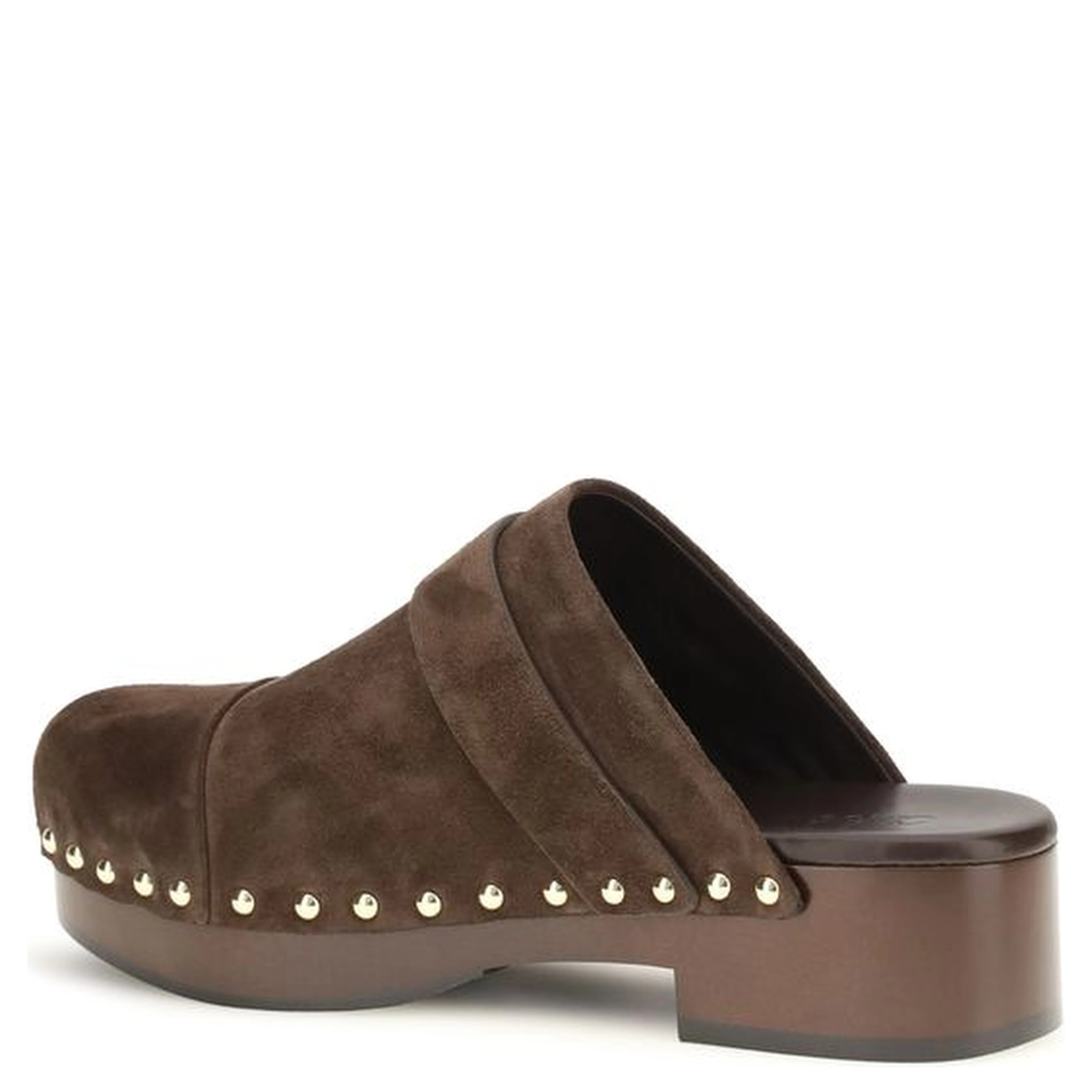 Brown Calf Leather Bos Taurus Clogs