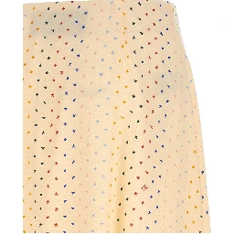 Multicolor Silk Midi Skirt