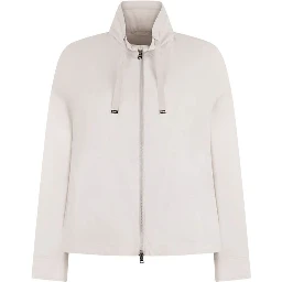 Gray Polyamide Full-Length Jacket
