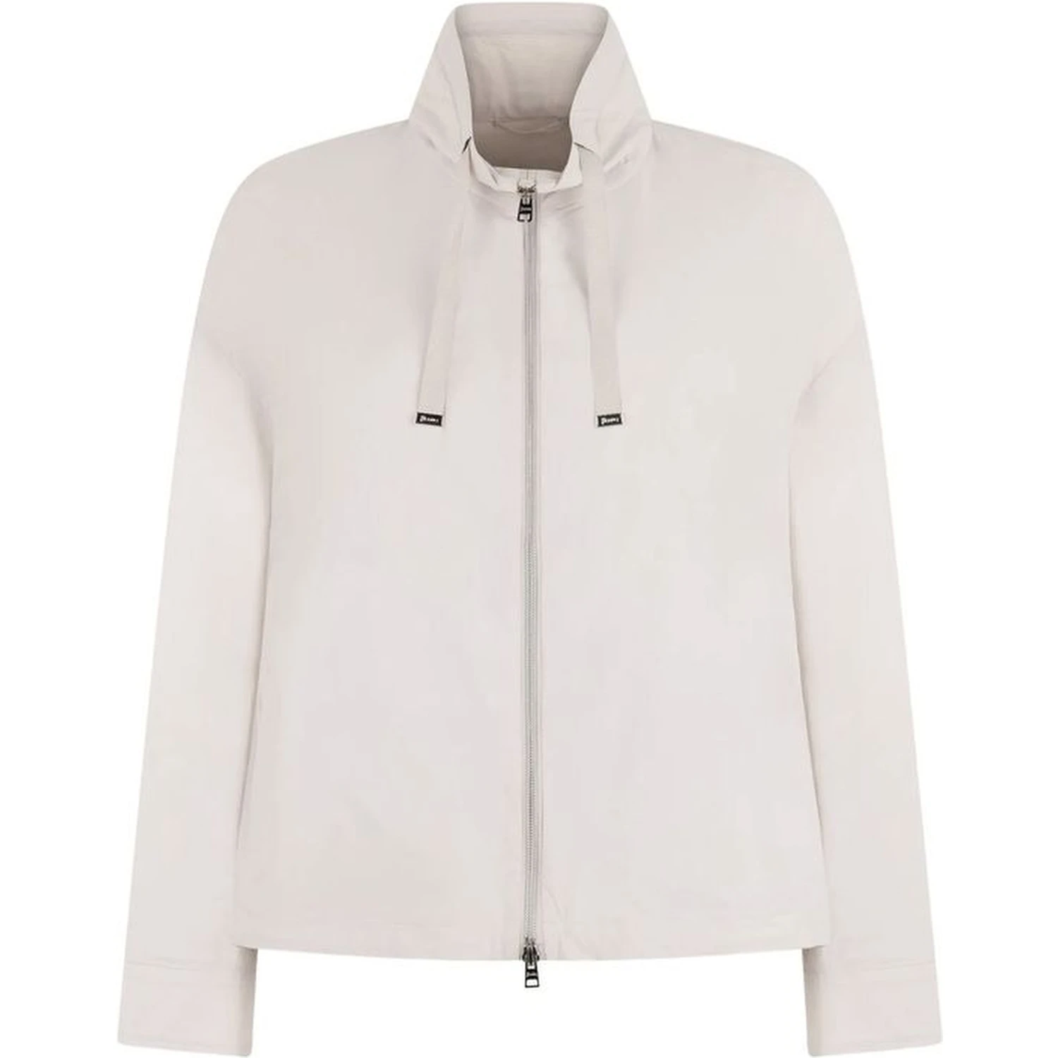 Gray Polyamide Full-Length Jacket