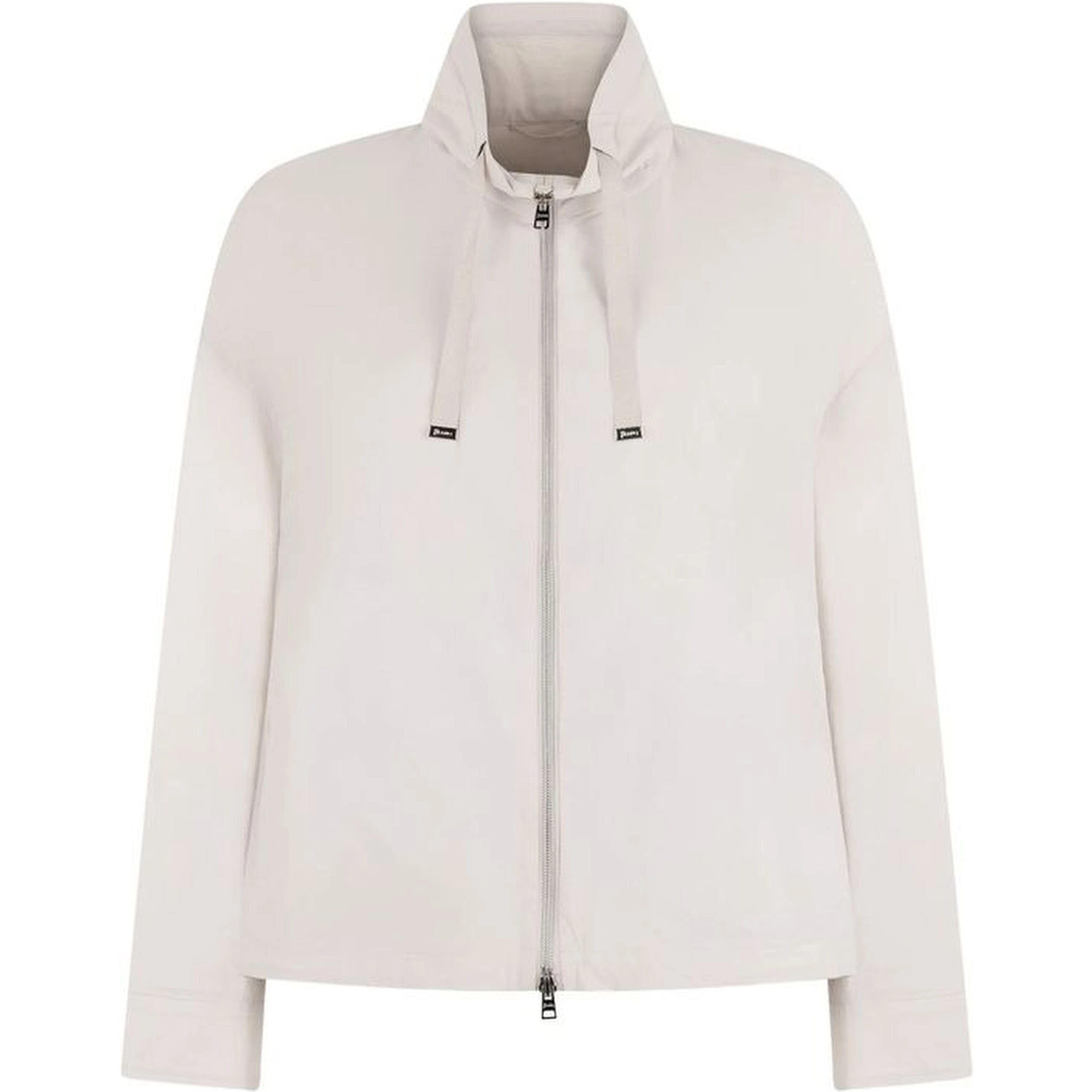 Gray Polyamide Full-Length Jacket