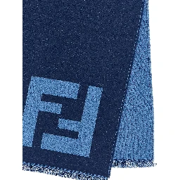 Blue Virgin Wool Scarf