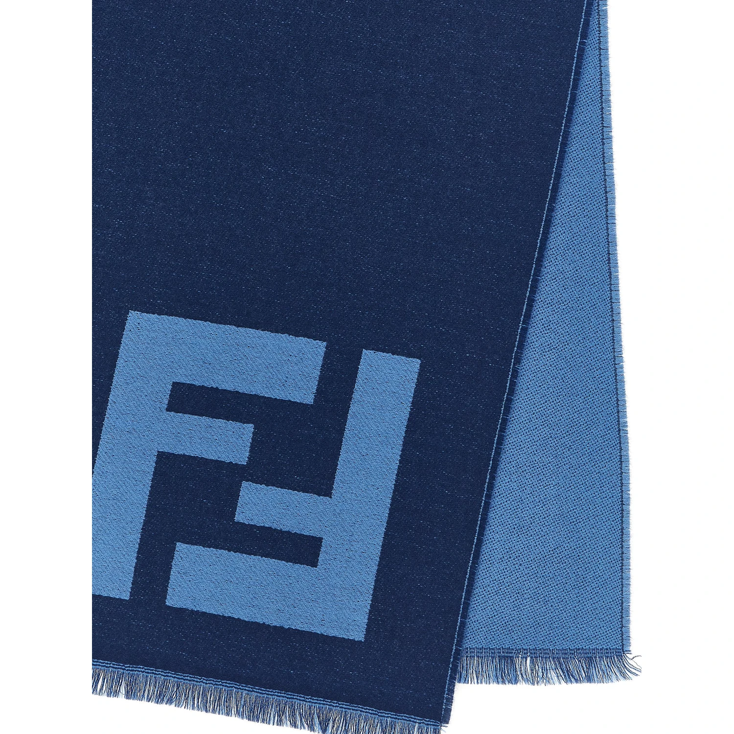 Blue Virgin Wool Scarf