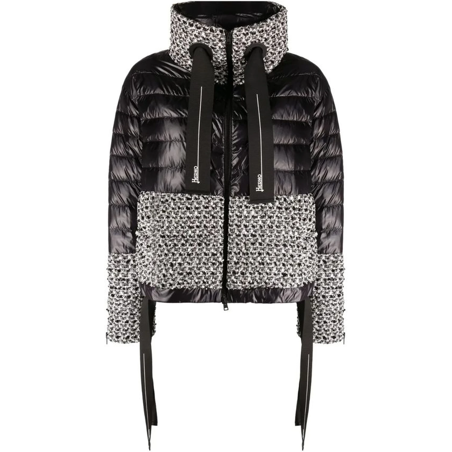 Black Polyamide Full-Length Jacket
