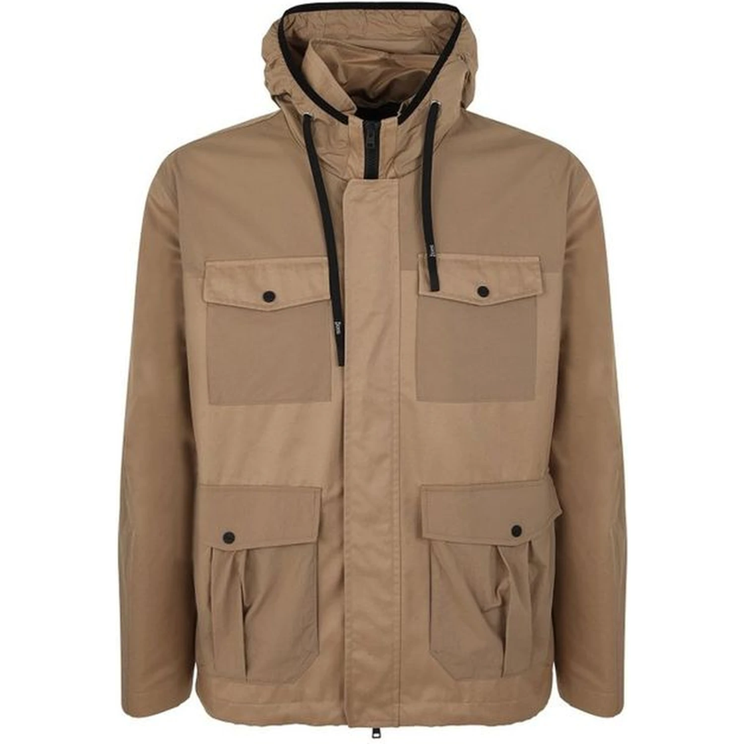 Brown Cotton Shell Jacket