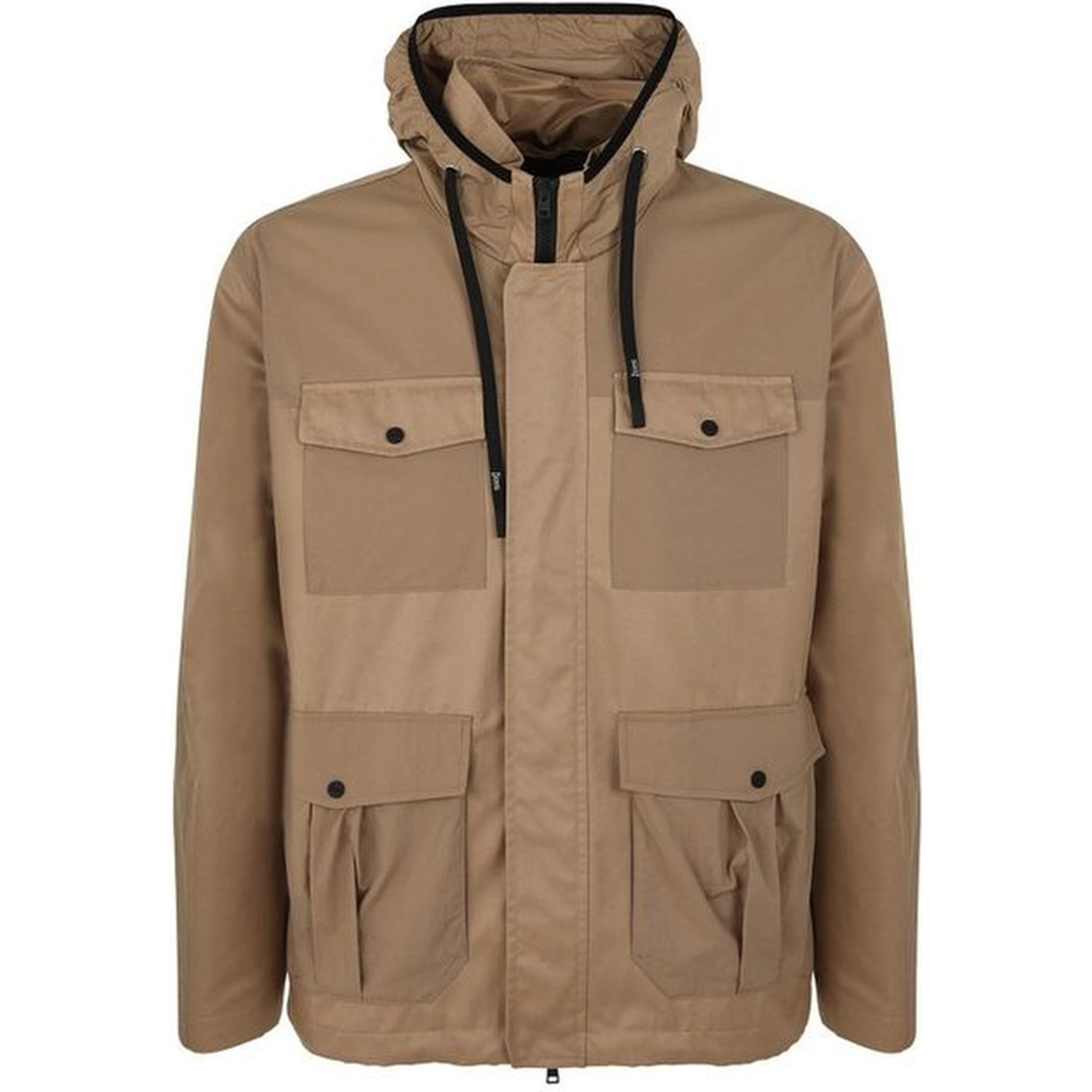 Brown Cotton Shell Jacket