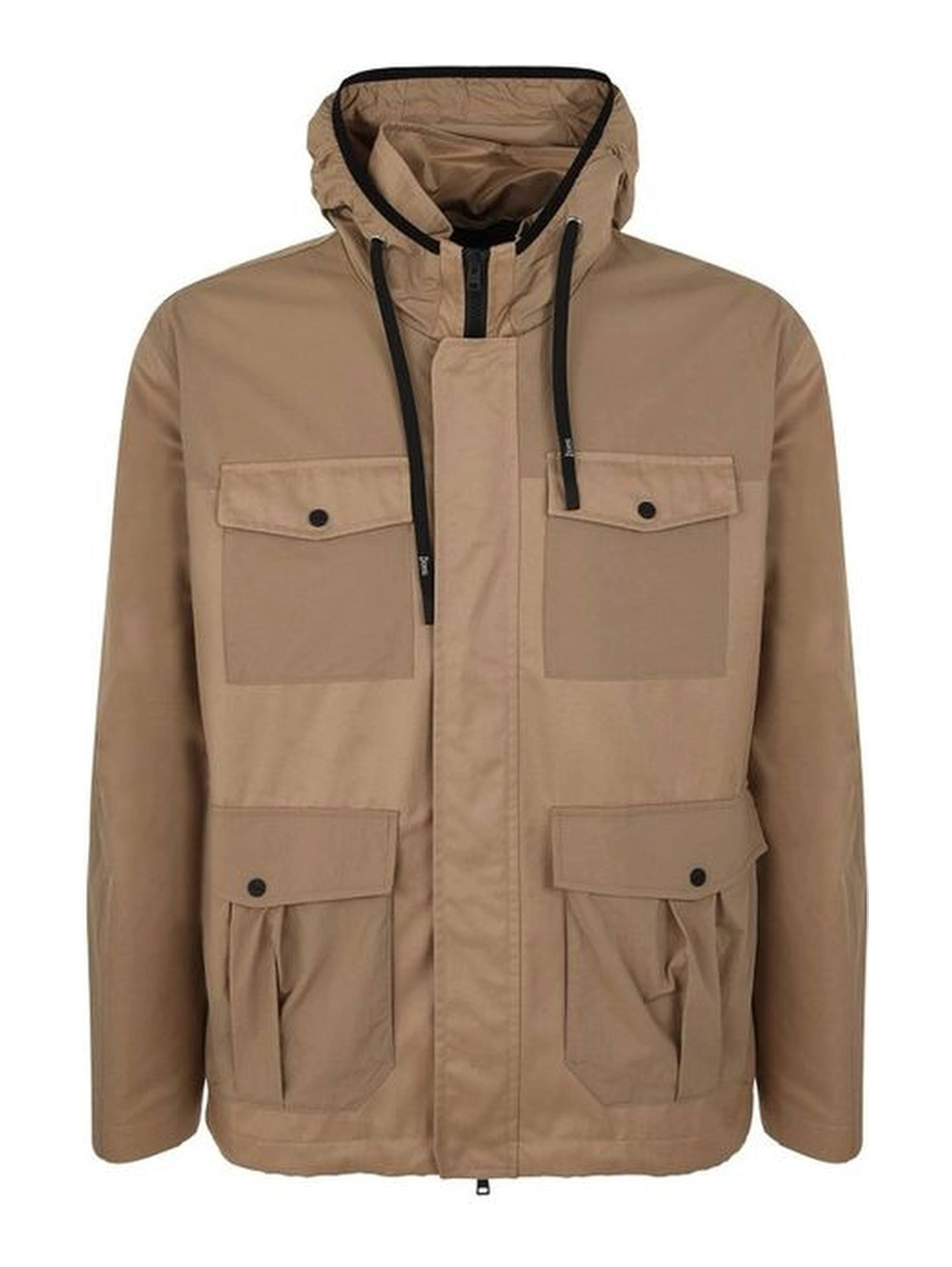 Brown Cotton Shell Jacket