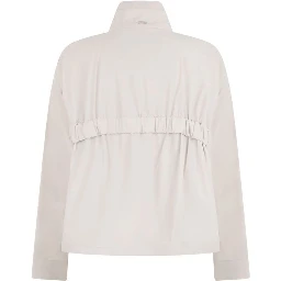 Gray Polyamide Full-Length Jacket