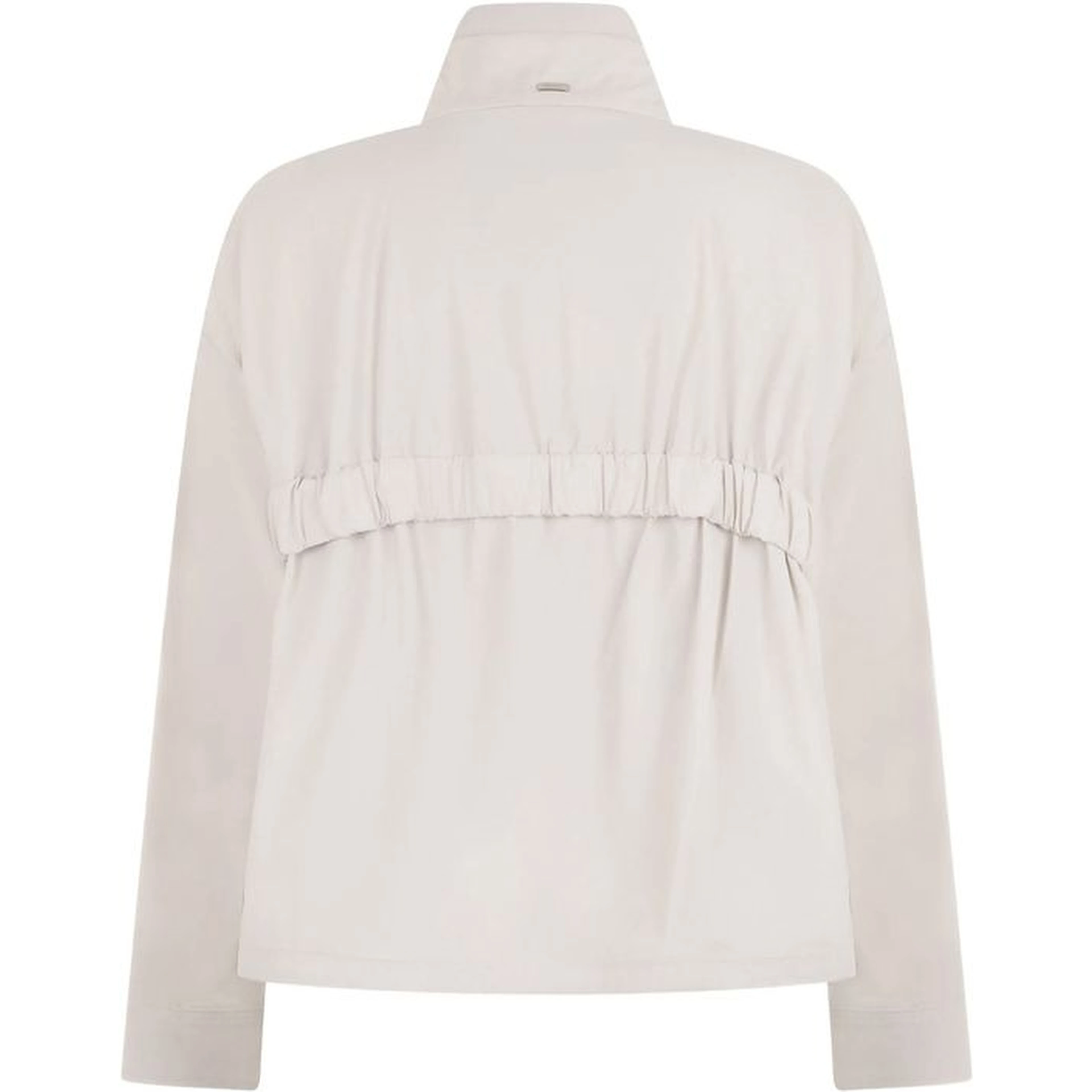 Gray Polyamide Full-Length Jacket