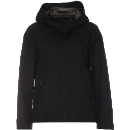 Black Polyester Shell Jacket