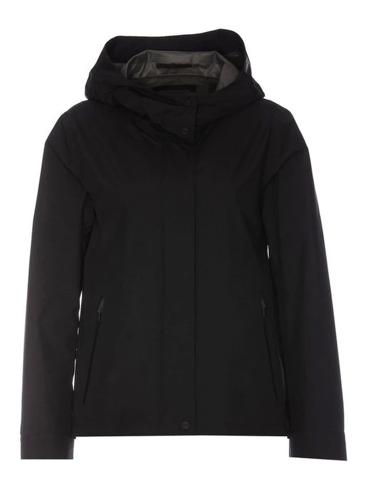 Black Polyester Shell Jacket