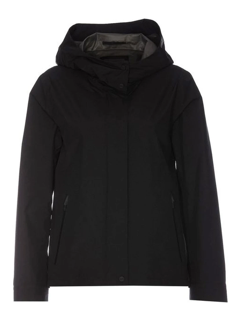 Black Polyester Shell Jacket