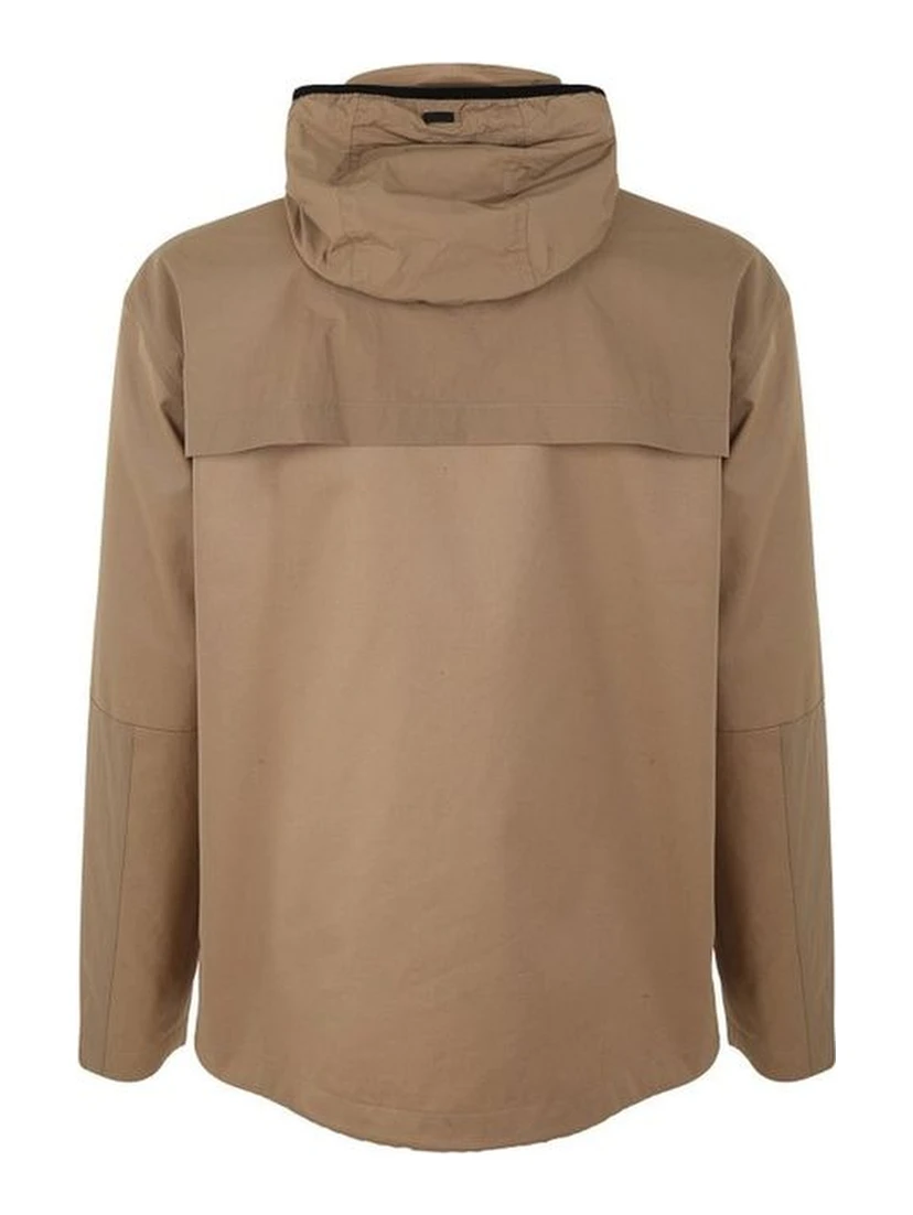 Brown Cotton Shell Jacket