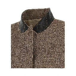 Beige Virgin Wool Sleeveless Jacket
