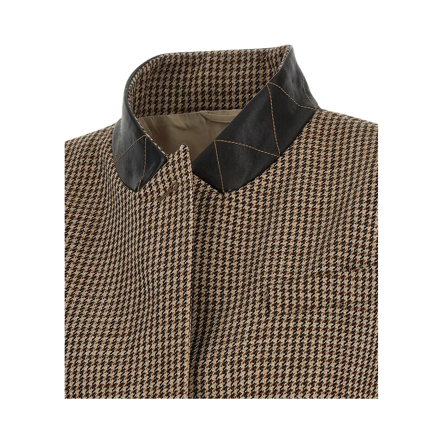 Beige Virgin Wool Sleeveless Jacket