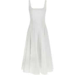 White Cotton Midi Dress