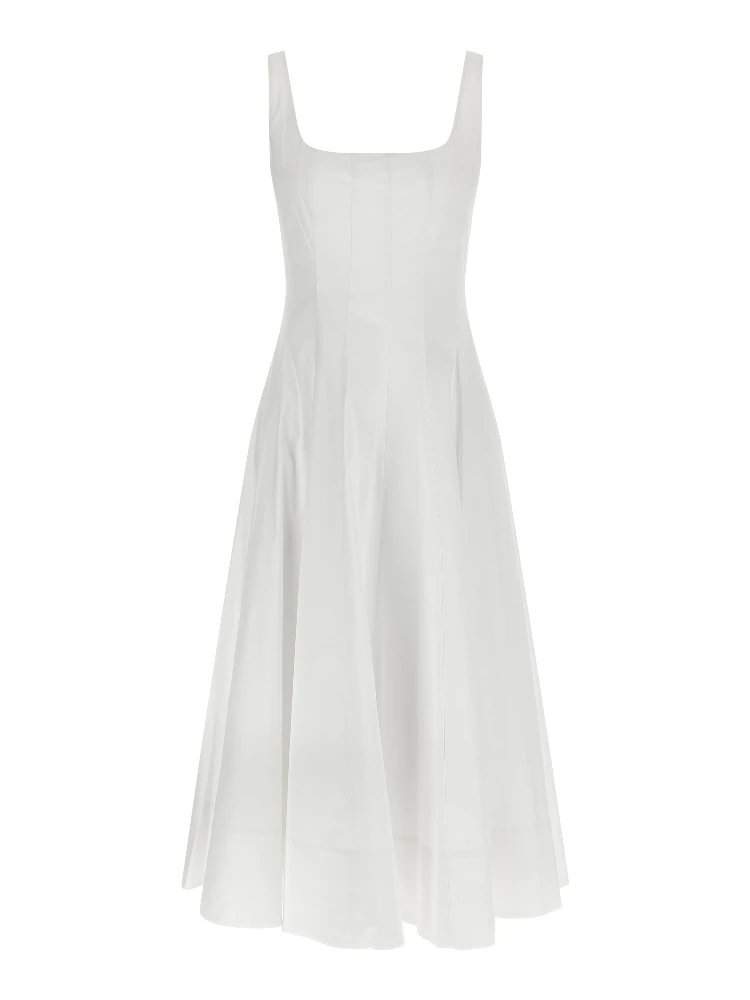 White Cotton Midi Dress