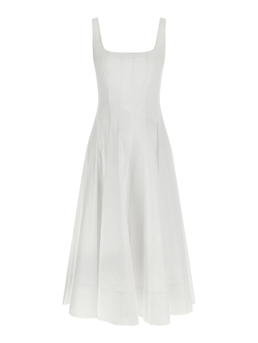 White Cotton Midi Dress