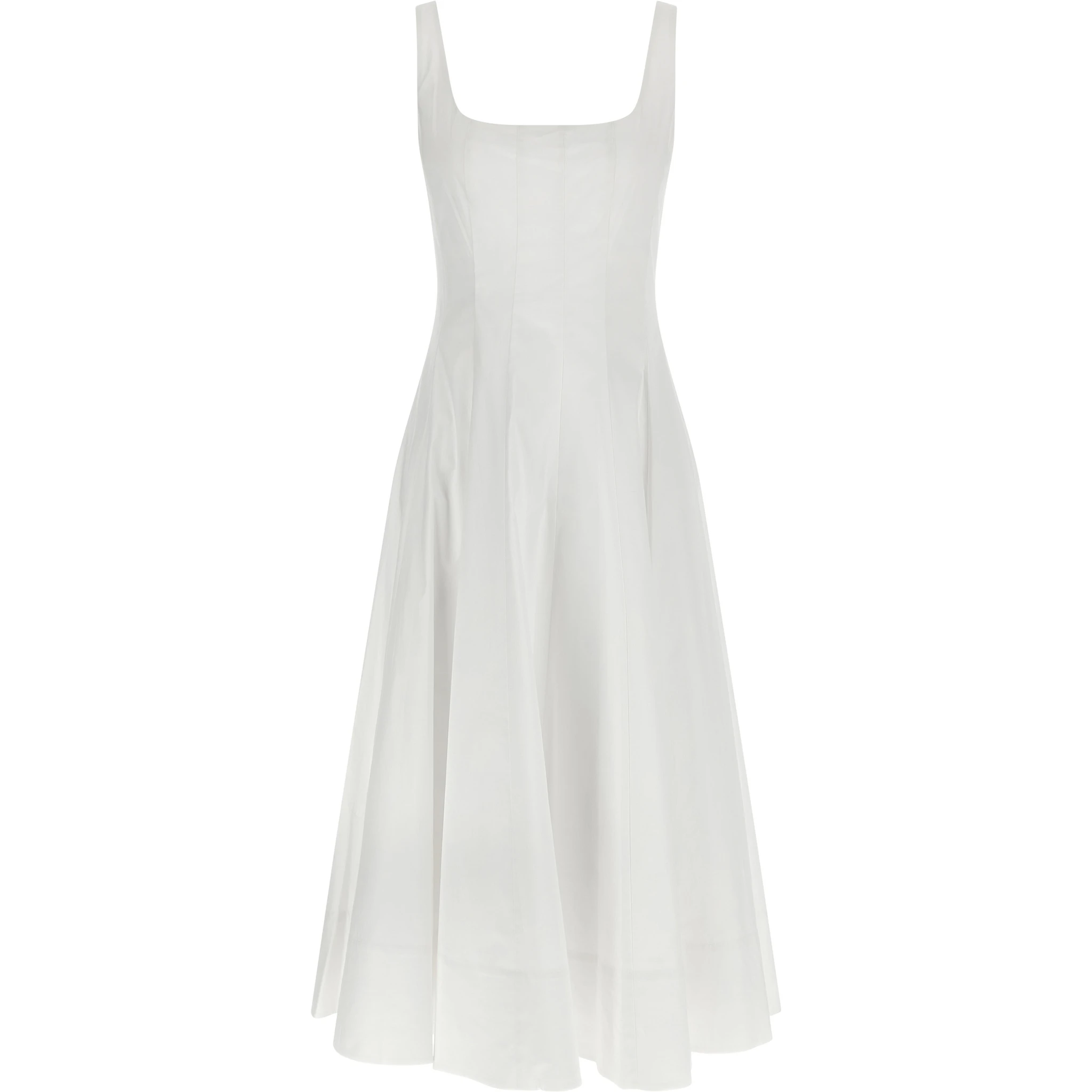 White Cotton Midi Dress