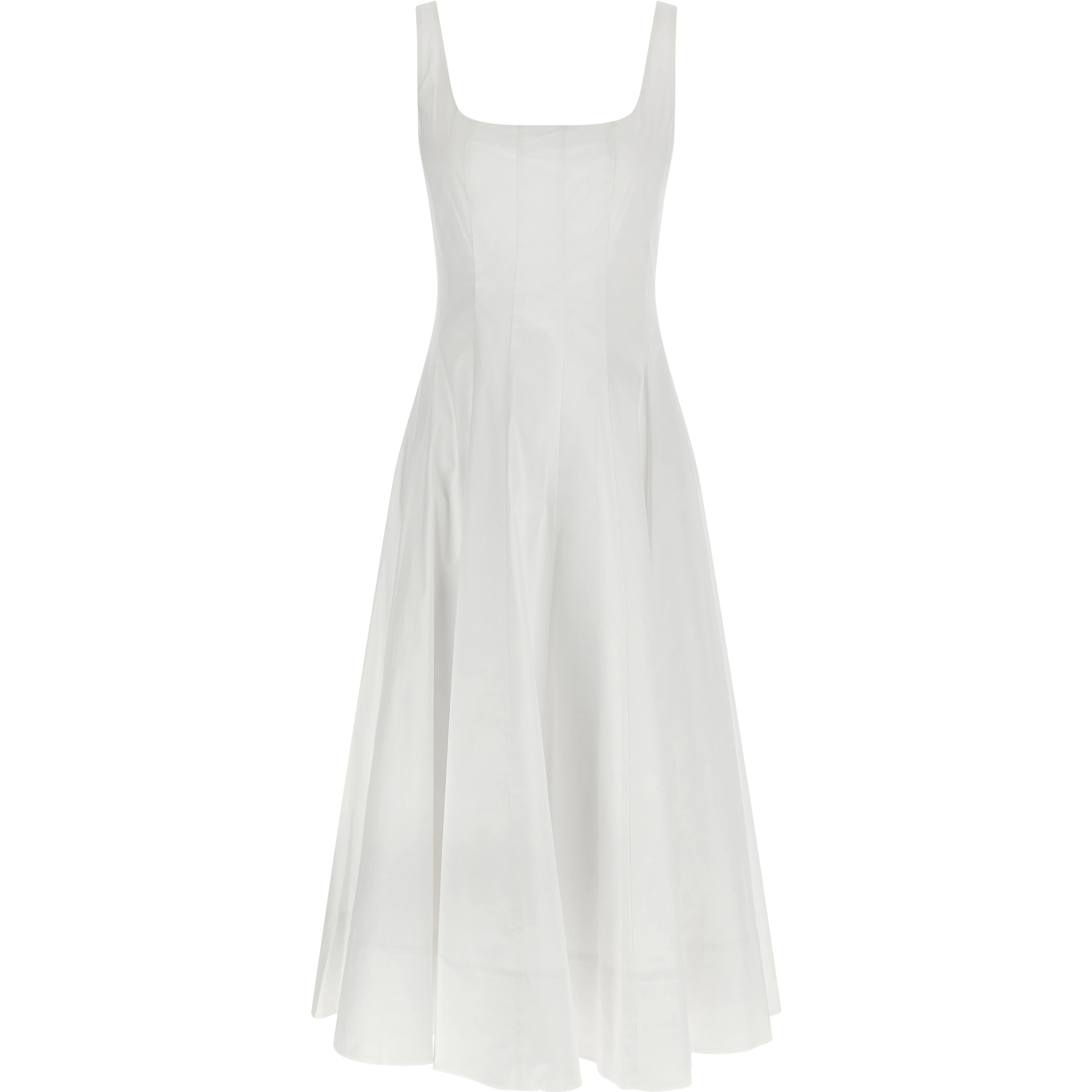 White Cotton Midi Dress