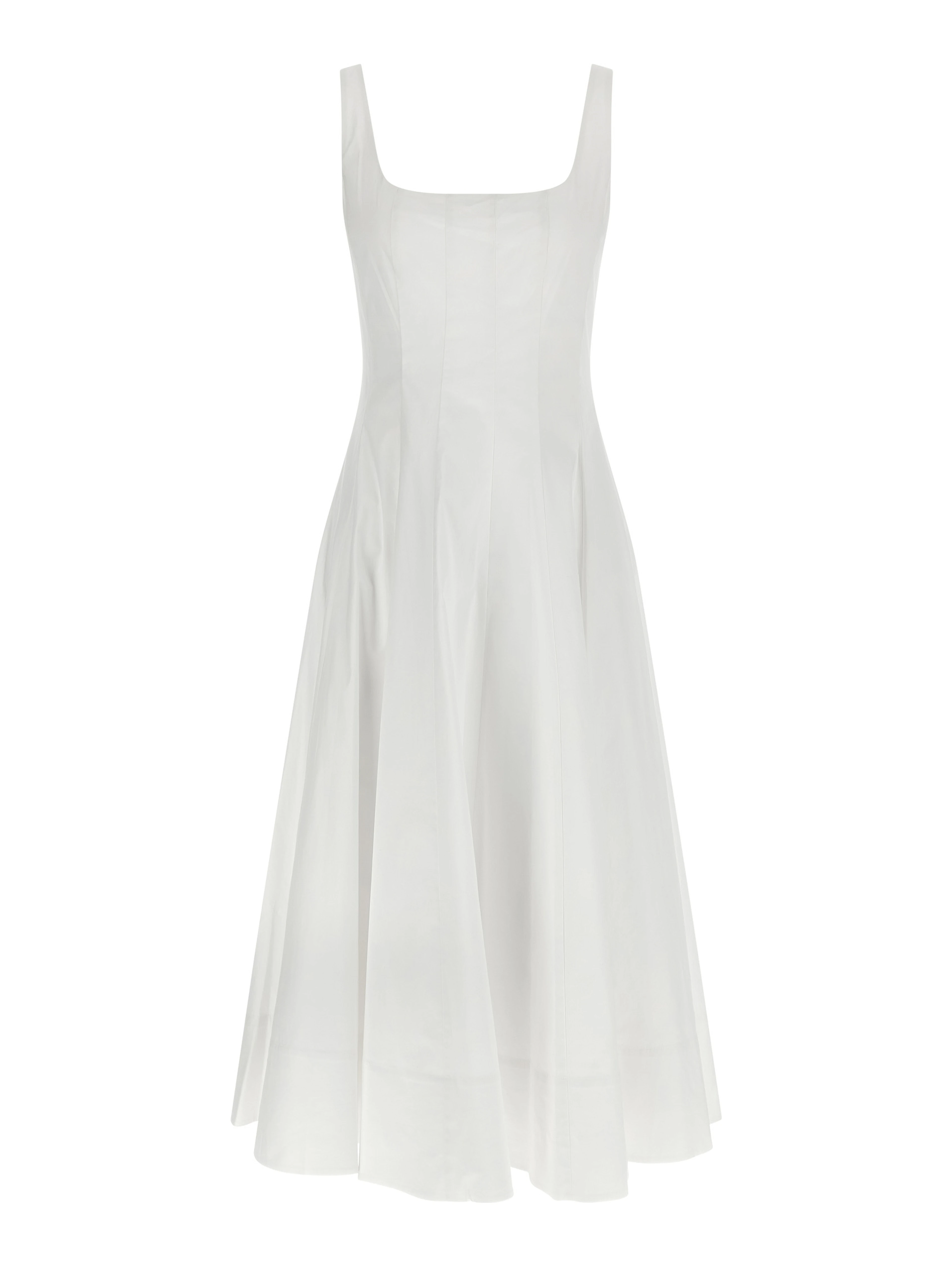 White Cotton Midi Dress