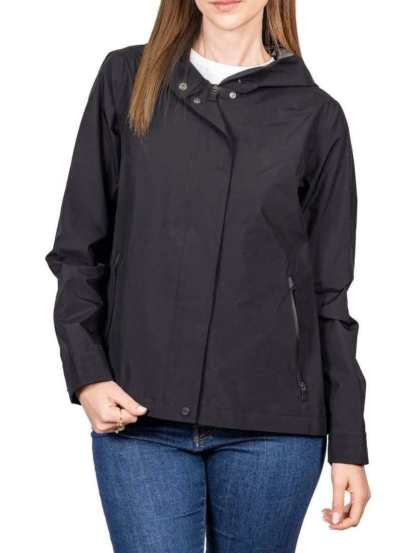 Black Polyester Shell Jacket