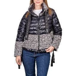 Black Polyamide Full-Length Jacket